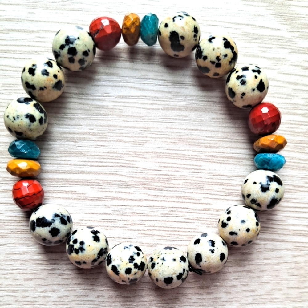 Dalmatian Stone Bracelet